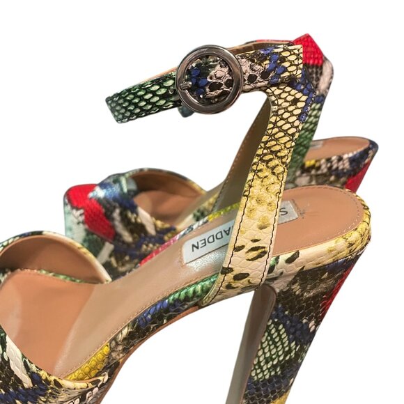 Steve Madden Snake Ankle Strap Platform Sandals - Picture 6 of 7